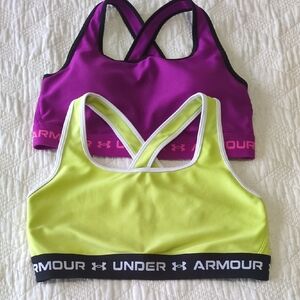 Under Armour Sports Bra Set - Magenta and Lime